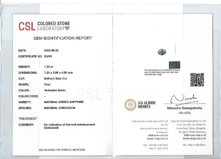 Natural Green Sapphire - Sapphirepal