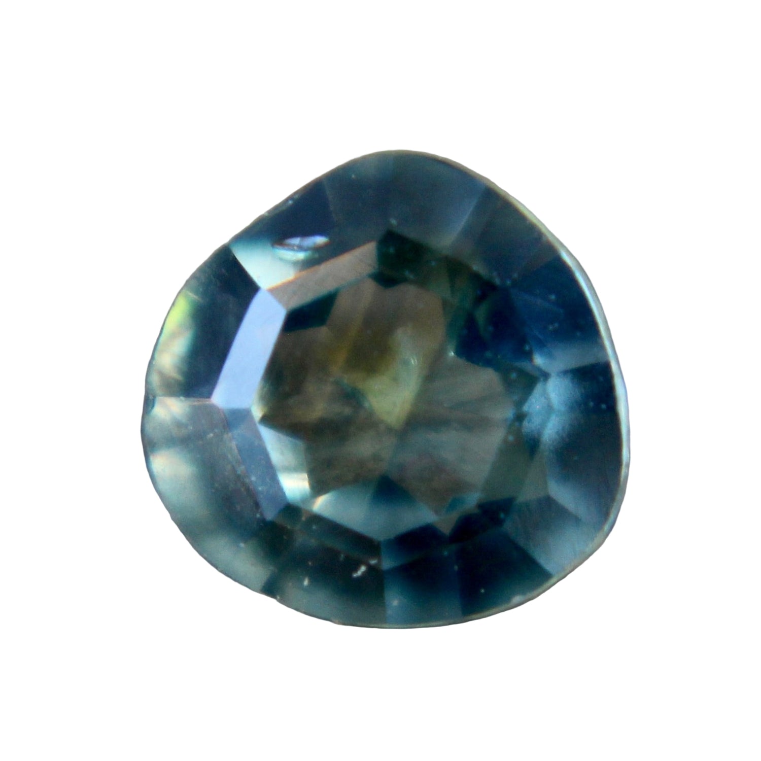 0.55ct natural green sapphire freeform cut, untreated Madagascar gemstone