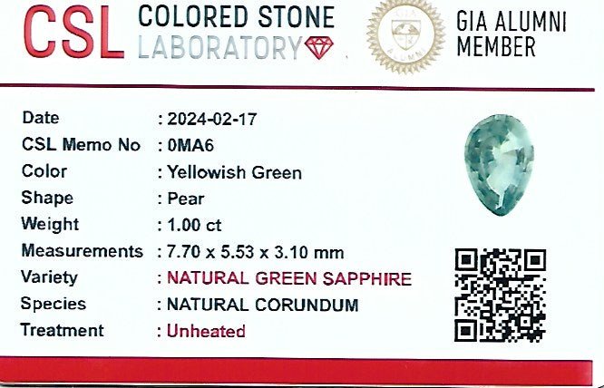 Natural Green Sapphire - Sapphirepal