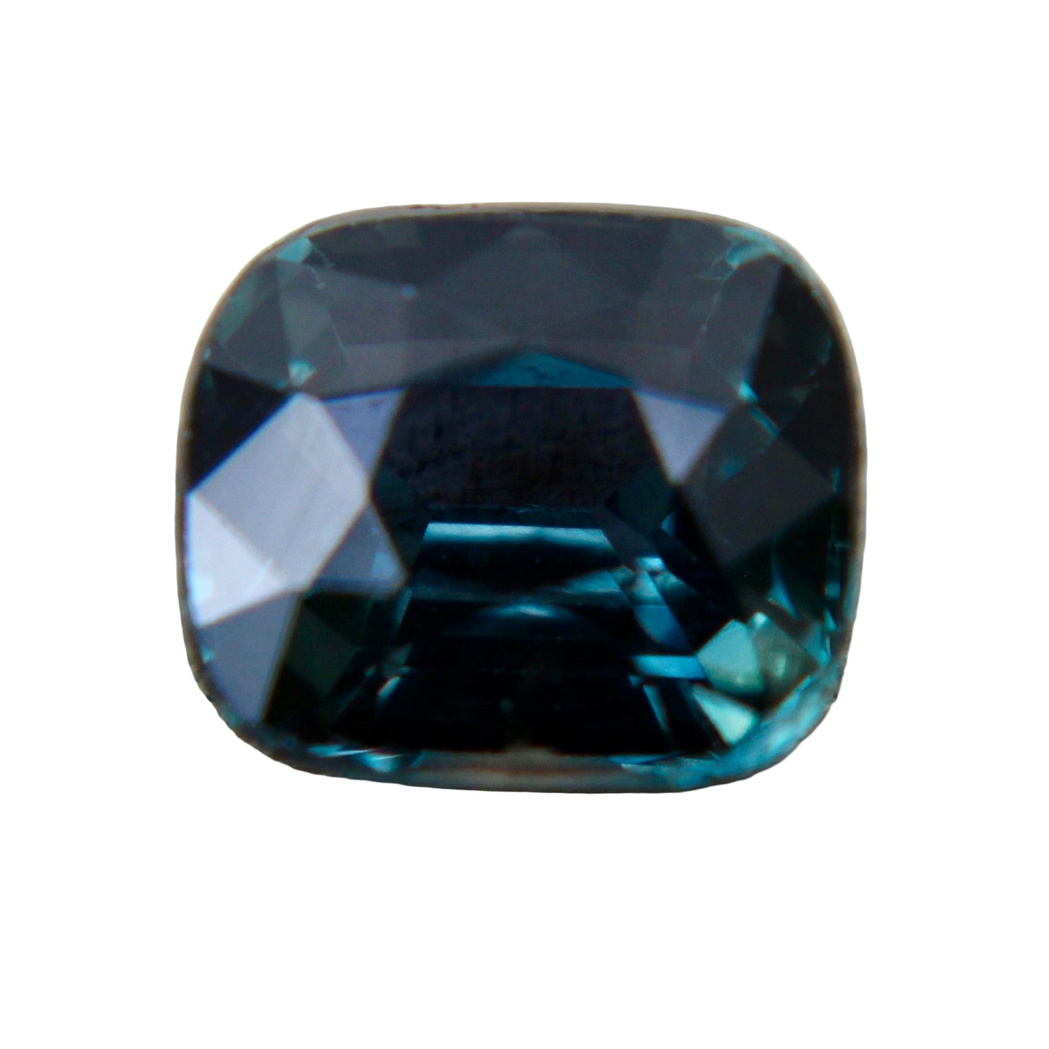 1.23 carat natural green sapphire cushion cut unheated Ceylon gemstone