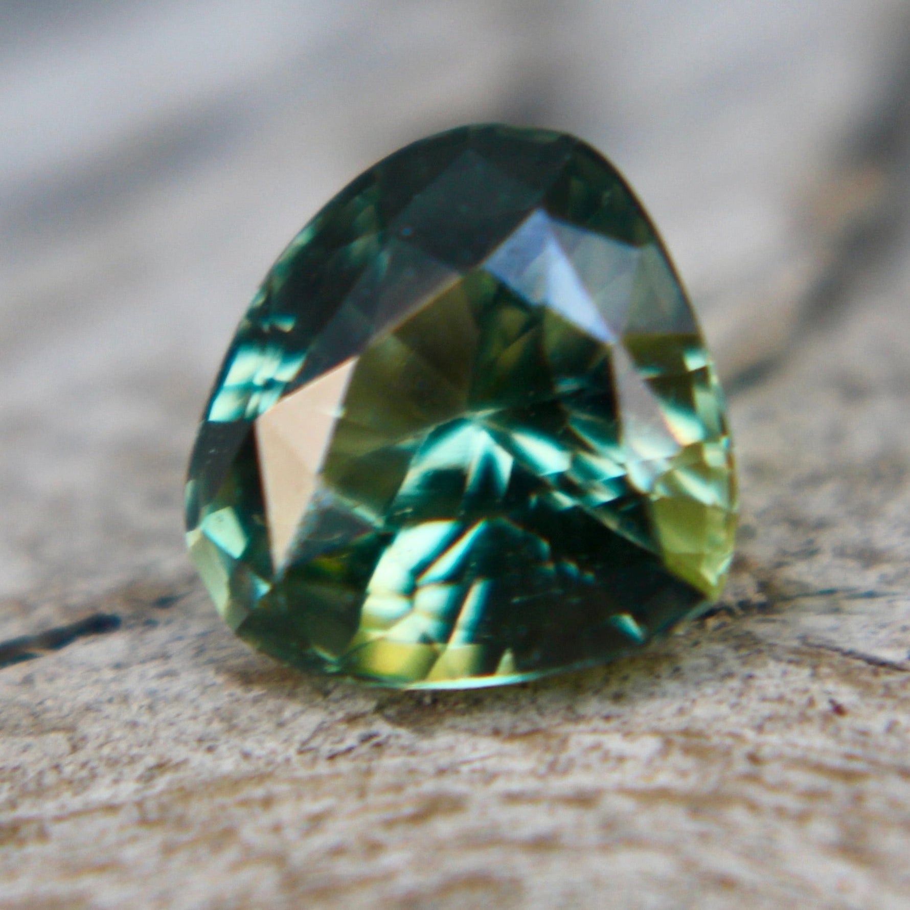 Eye-clean green sapphire trillion cut – ideal for bespoke engagement rings and pendants