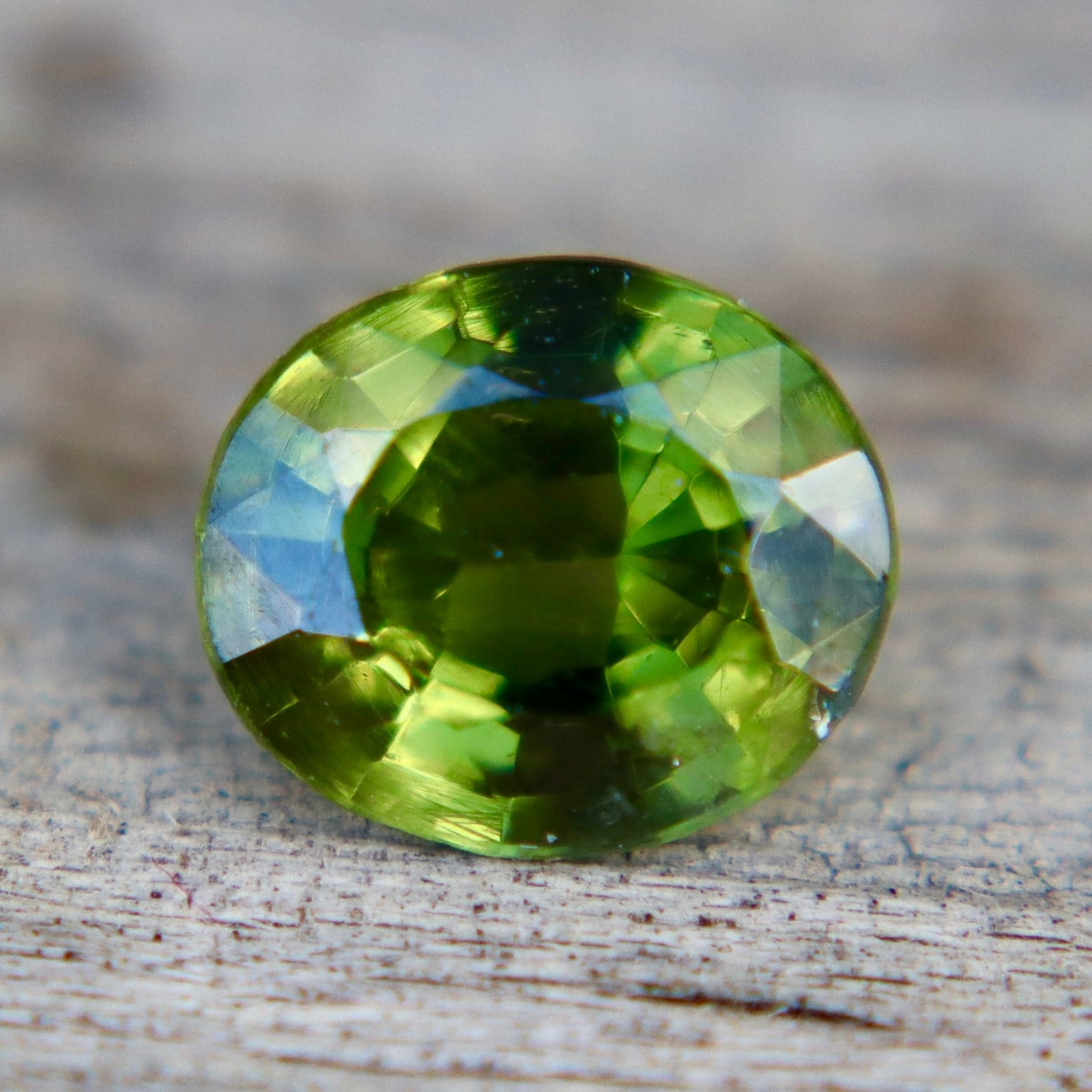 Natural Green Zircon | 1.05 Carat | Oval Cut | Ceylon Unheated Gemstone - Sapphirepal