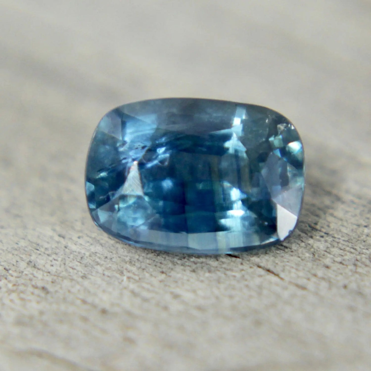 Natural Greenish Blue Sapphire – 1.04 Carat Cushion Cut | Unheated Madagascar Gemstone - Sapphirepal