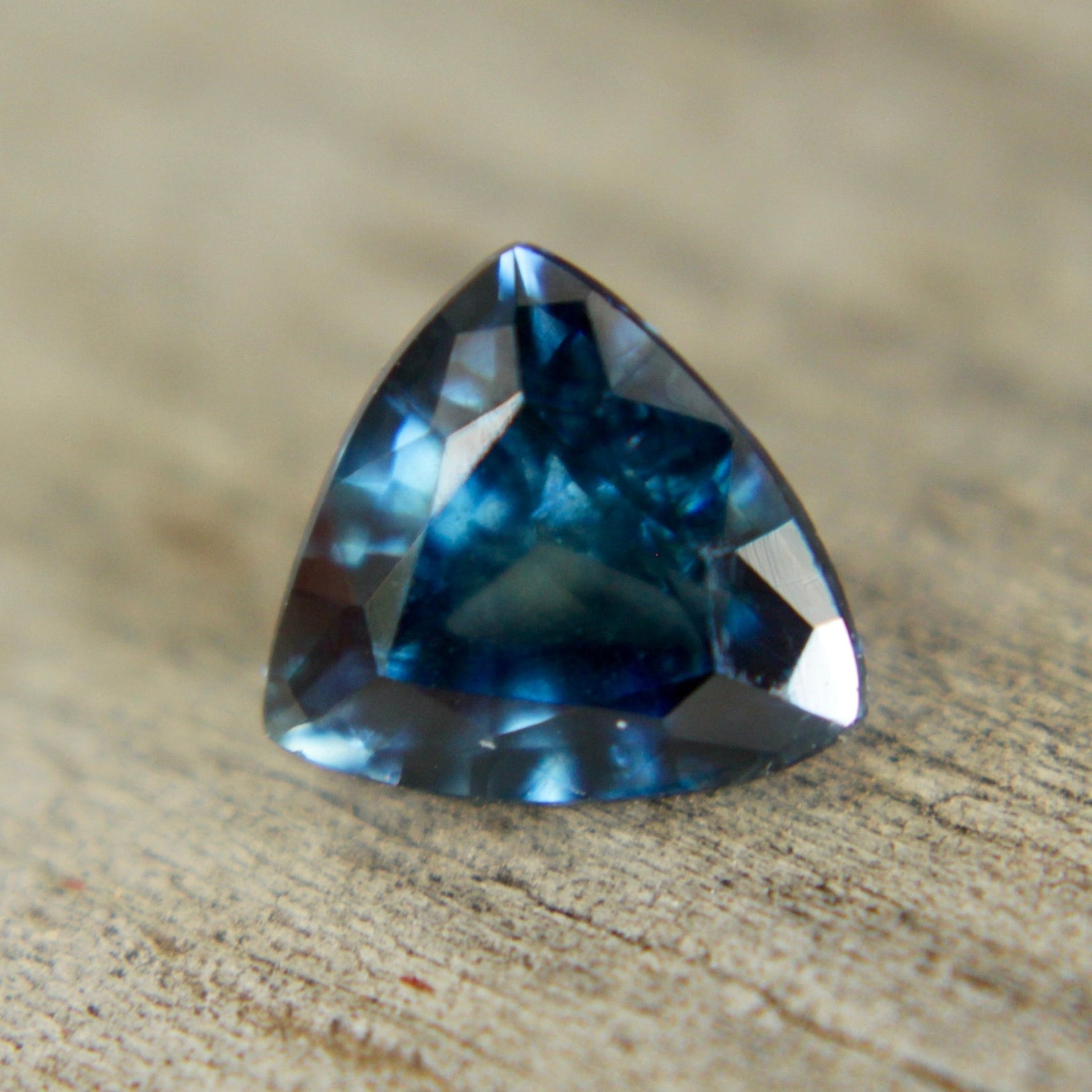 Natural Greenish Blue Sapphire – 1.08 Carat Trillion Cut | Unheated Madagascar Gemstone - Sapphirepal
