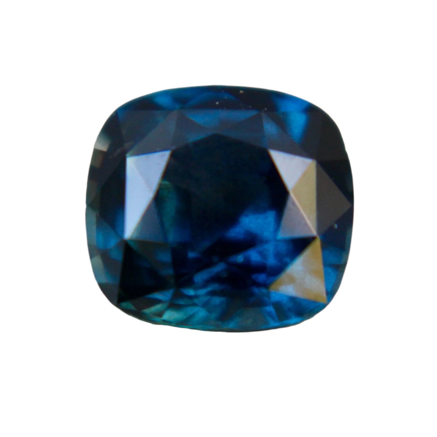 Natural Greenish Blue Sapphire Cushion Cut 1.62 Carat VS Clarity from Madagascar

