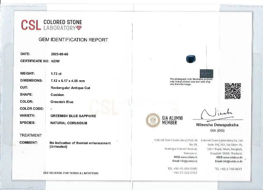 Natural Greenish Blue Sapphire - Sapphirepal