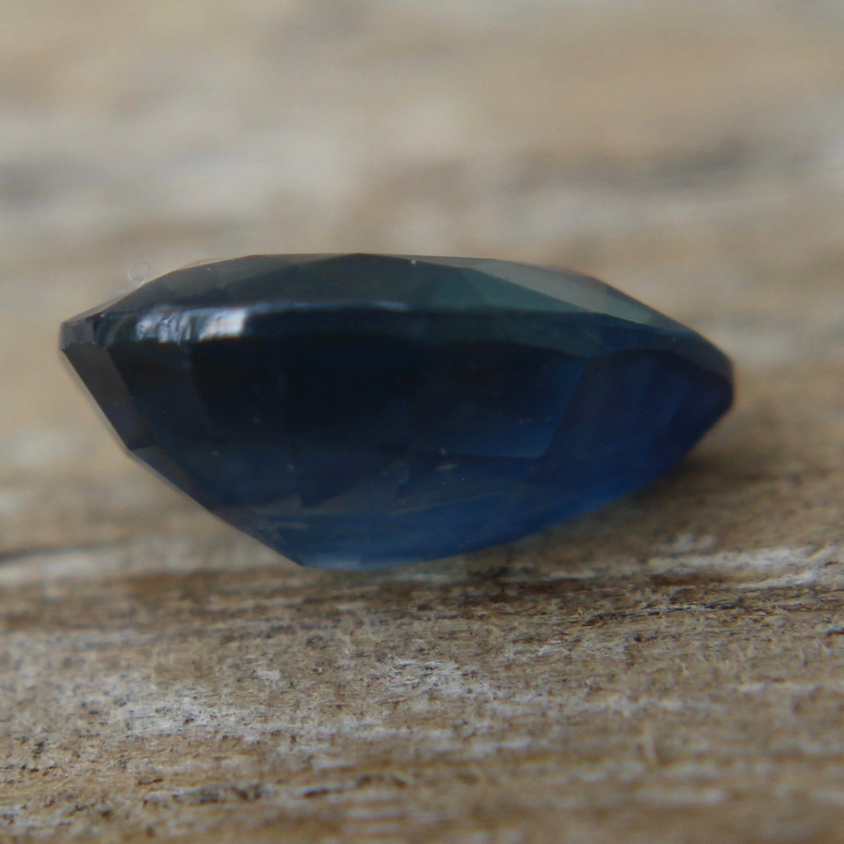 Unheated blue green sapphire SI clarity pear cut loose gem