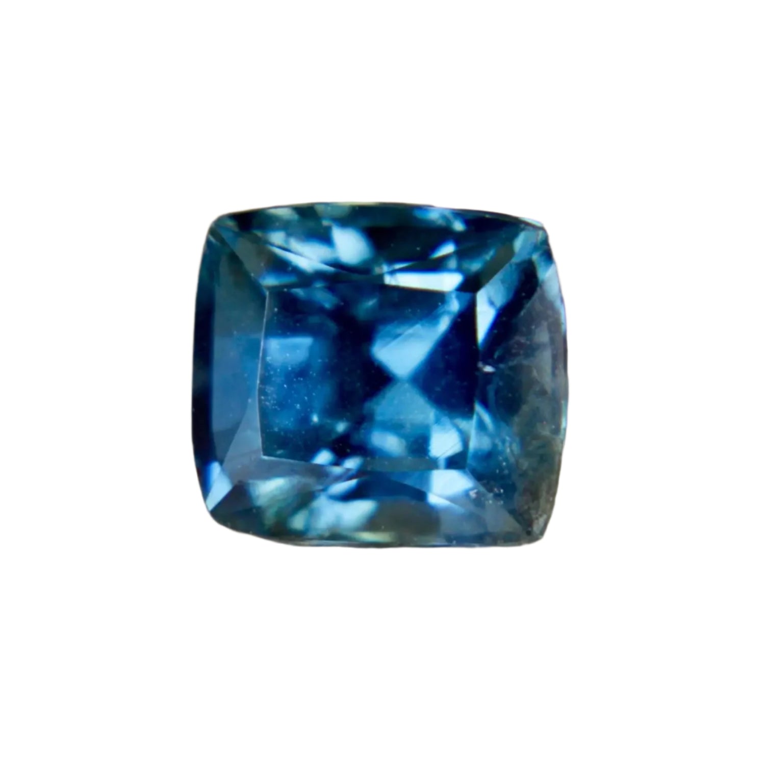 Natural Greenish Blue Sapphire Cushion Cut 1.03 Carat Unheated from Madagascar

