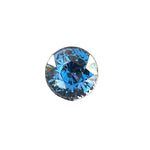 Round brilliant green-gray sapphire, eye clean clarity—loose gemstone for bespoke jewelry