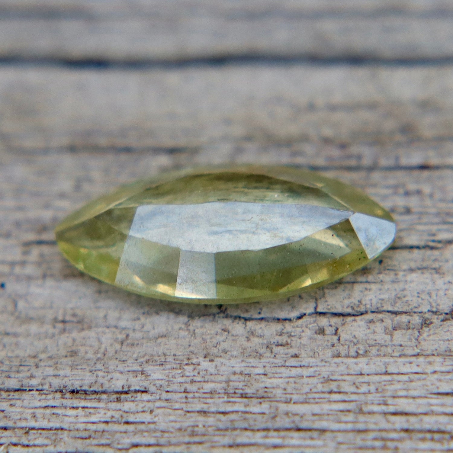 Natural Greenish - Yellow Sapphire 0.84ct — Madagascar, Unheated, Marquise Cut (SI) - Sapphirepal