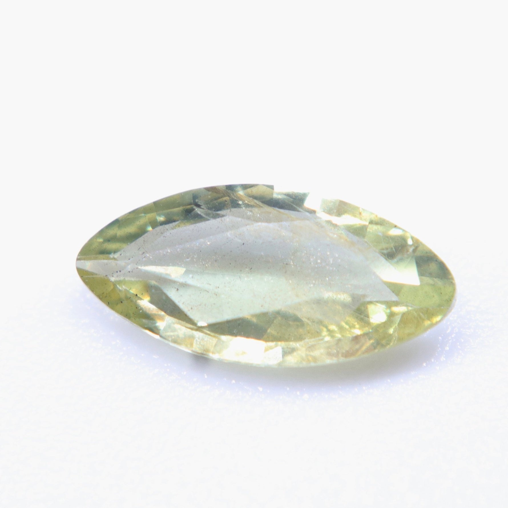 Natural Greenish - Yellow Sapphire 0.84ct — Madagascar, Unheated, Marquise Cut (SI) - Sapphirepal