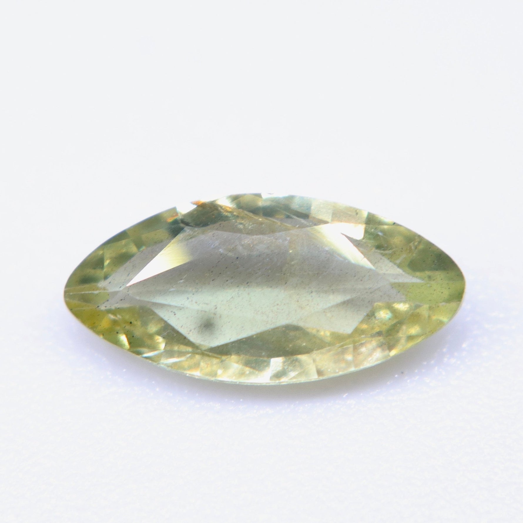 Natural Greenish - Yellow Sapphire 0.84ct — Madagascar, Unheated, Marquise Cut (SI) - Sapphirepal