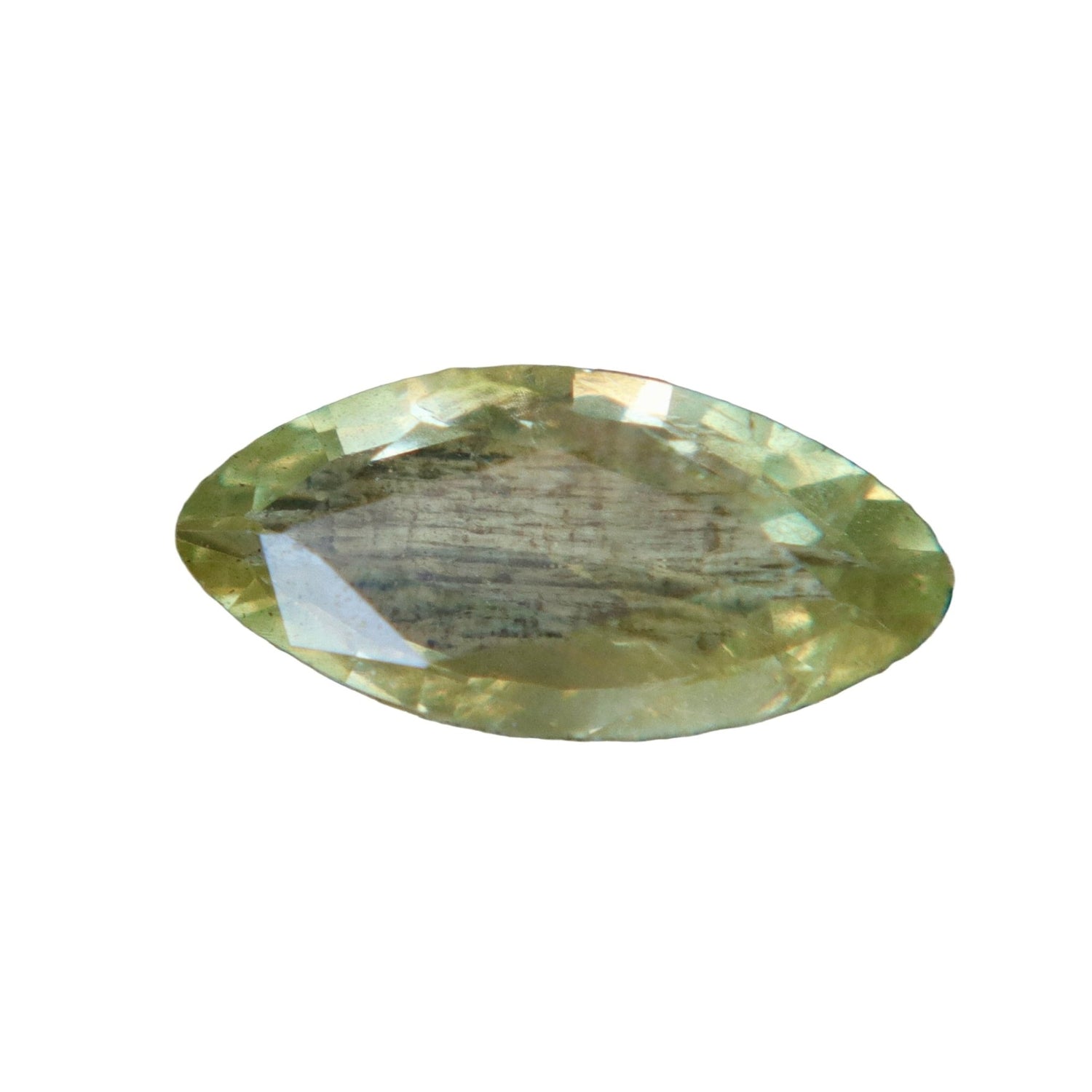 Natural Greenish - Yellow Sapphire 0.84ct — Madagascar, Unheated, Marquise Cut (SI) - Sapphirepal