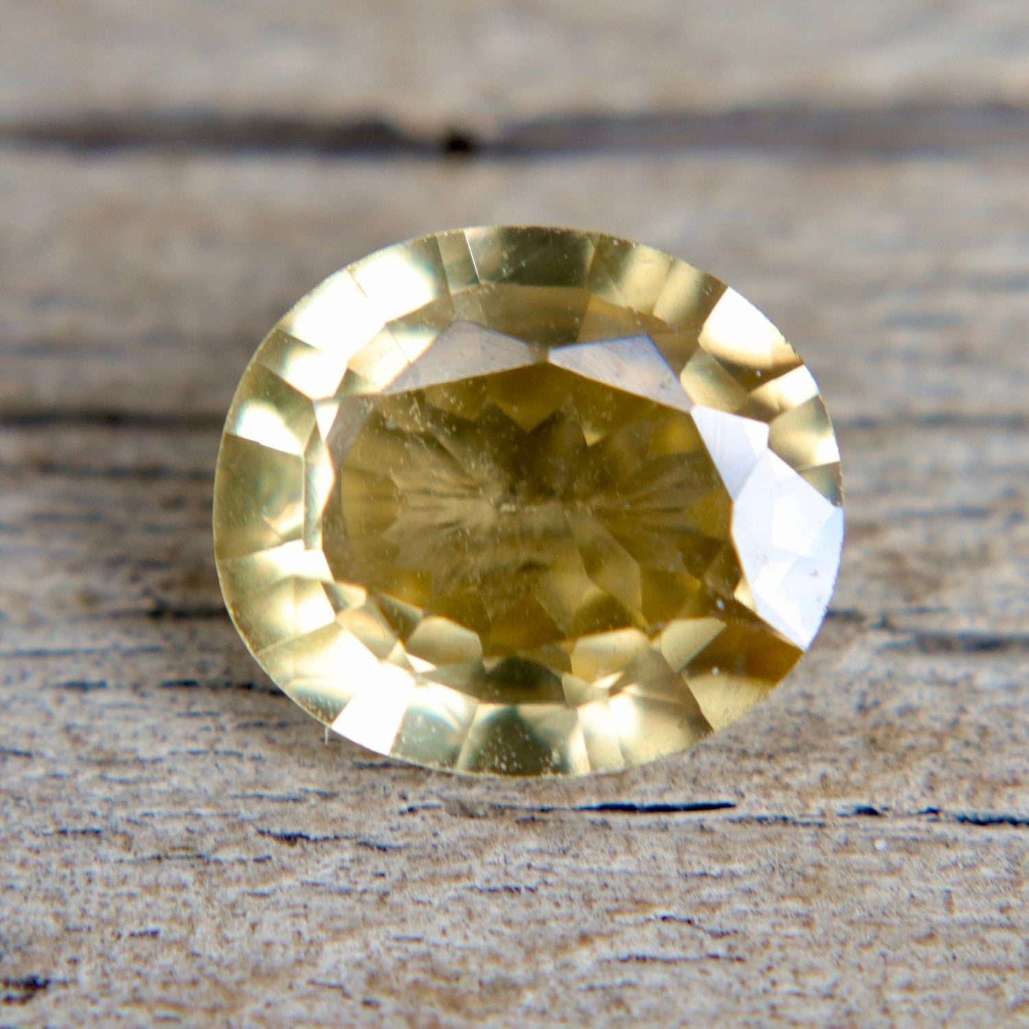 Natural Greenish Yellow Zircon – 2.00 Carat Oval Cut | Ceylon Origin - Sapphirepal