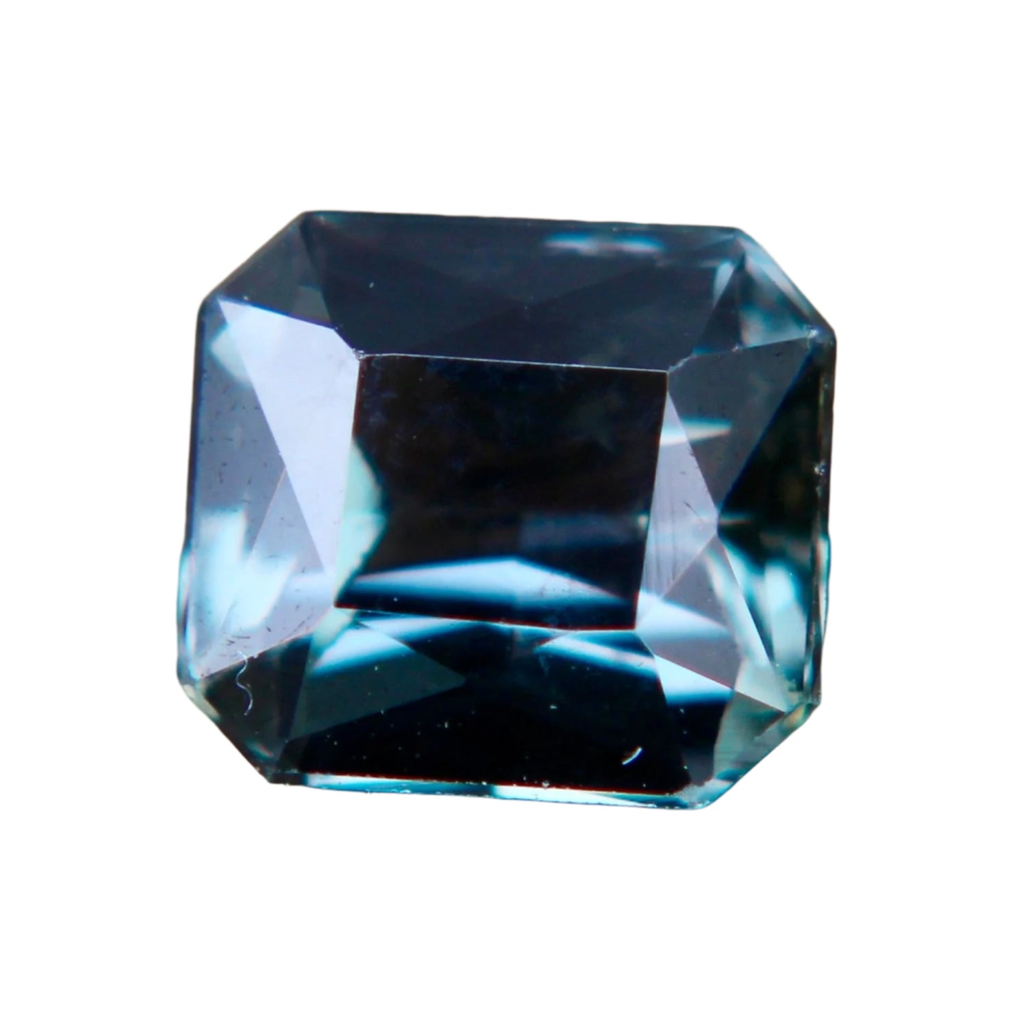 Natural Greyish Green Sapphire – 1.43 Carat Unheated Octagonal Emerald Cut Gemstone from Ceylon