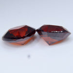 Natural Hessonite Garnet Pair 6.97 Carat – Heart Cut Unheated Ceylon Gemstones - Sapphirepal