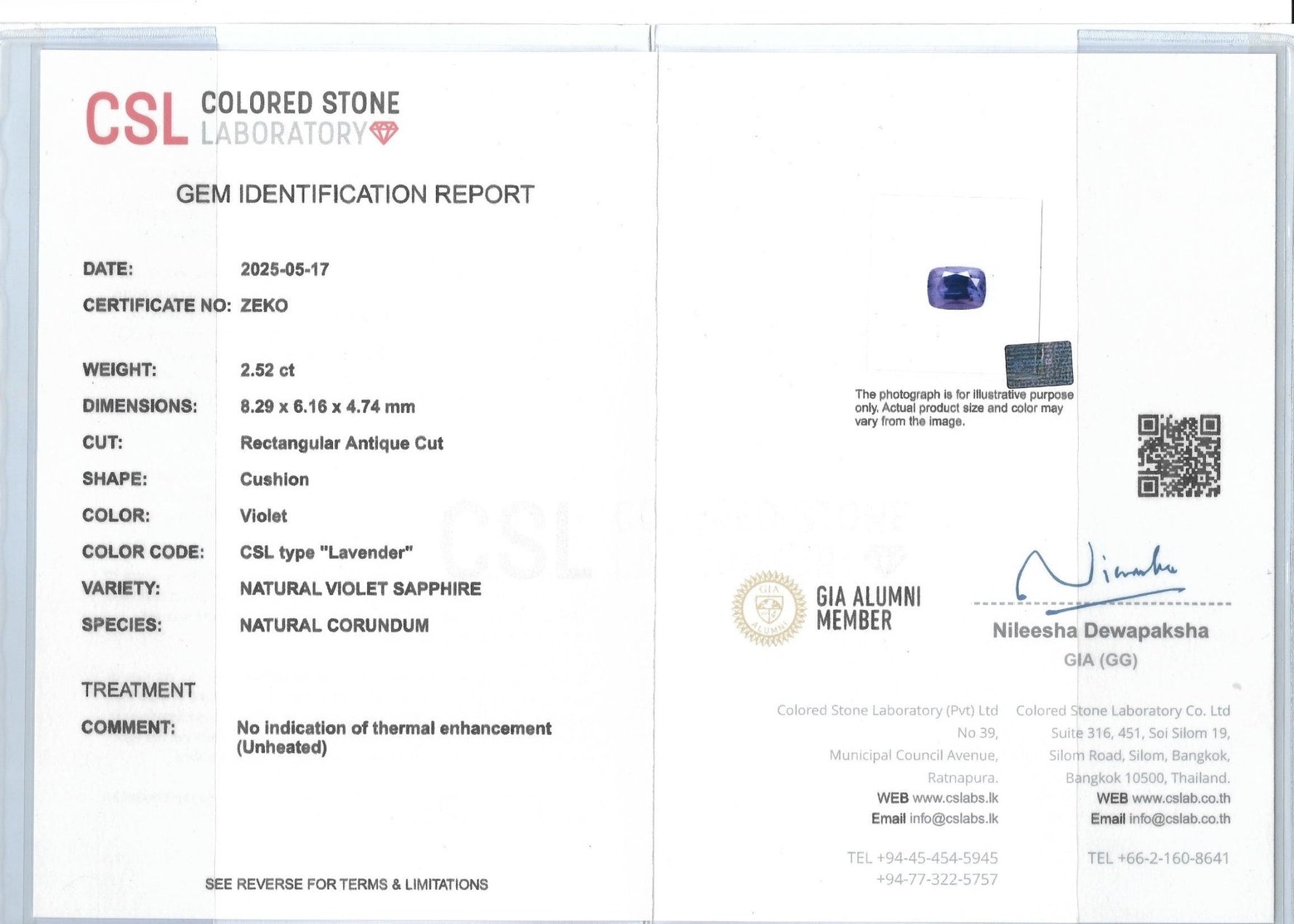 Natural Lilac Sapphire – 2.52 Carat Oval Cut | Unheated | Ceylon Origin - Sapphirepal