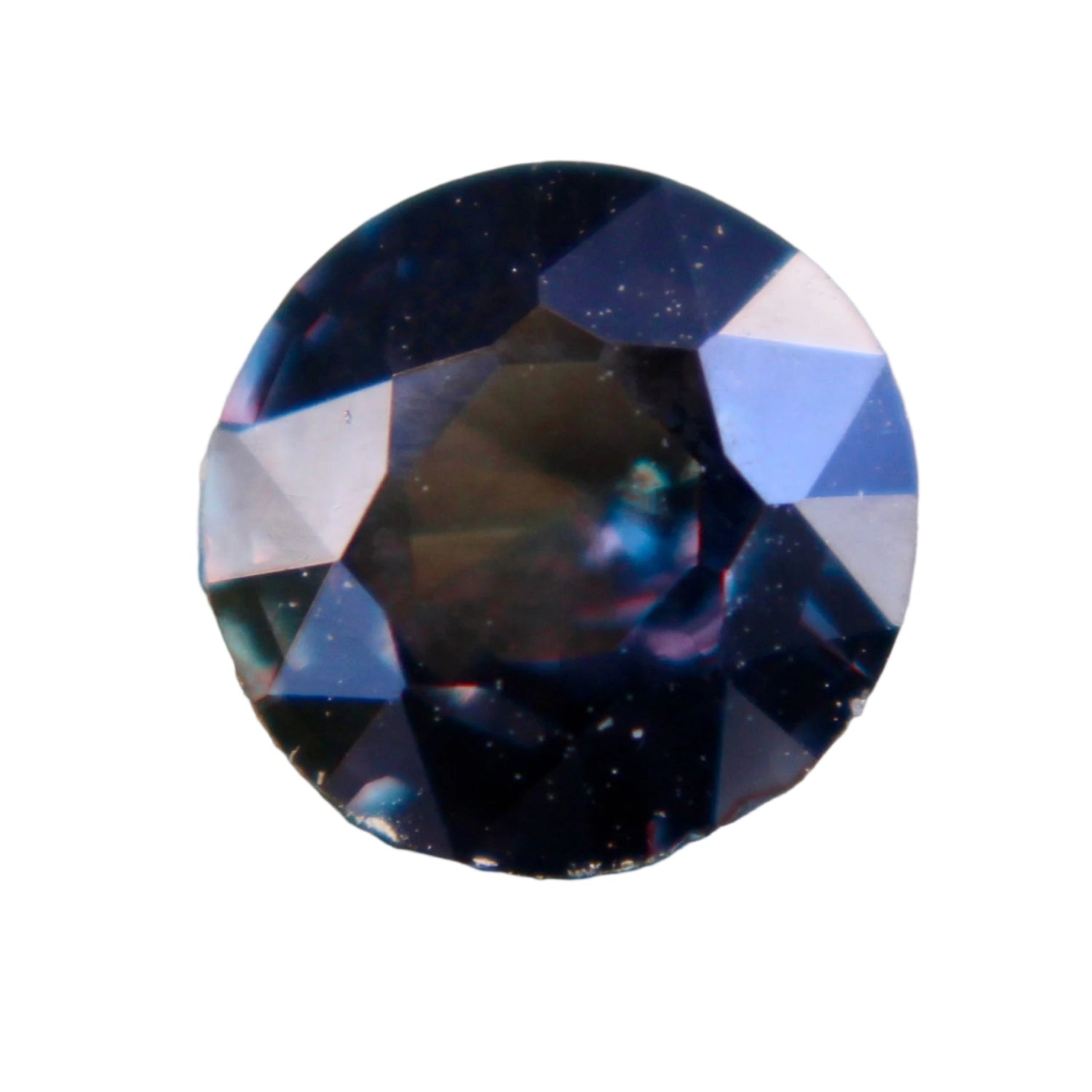 0.94 carat natural purple green sapphire round cut gemstone from Madagascar – unheated, eye clean, colour-shifting, ships from Australia via Sapphire Pal

