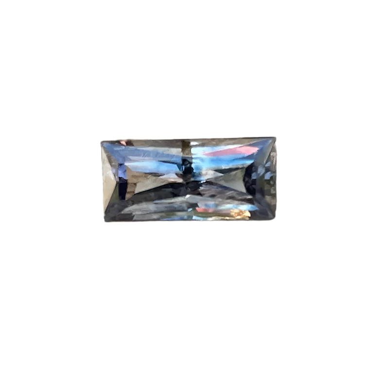 Natural Multi-Coloured Sapphire Baguette Cut 1.60 Carat from Ceylon, No Heat Treatments, Eye Clean Clarity