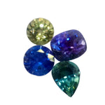 Natural Multi Sapphire Parcel 0.98 Carat Total Loose Yellow Purple Blue Green Sapphires - Sapphirepal