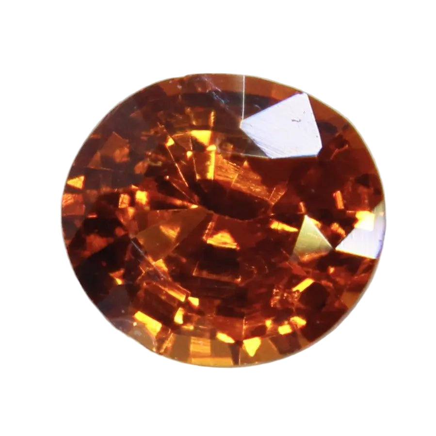 0.31ct natural orange sapphire oval, Ceylon origin, VS clarity