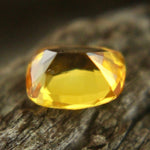 Vivid yellow cushion sapphire 6.53×5.17 mm SI clarity loose stone for fine jewelry