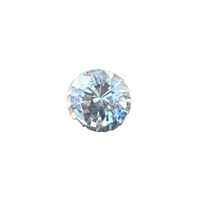Natural pale blue sapphire 0.83 carat round cut from Ceylon