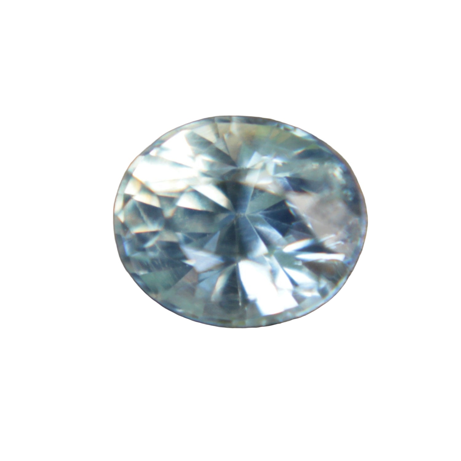 1.04ct pale blue sapphire oval, Ceylon origin — unheated, eye-clean