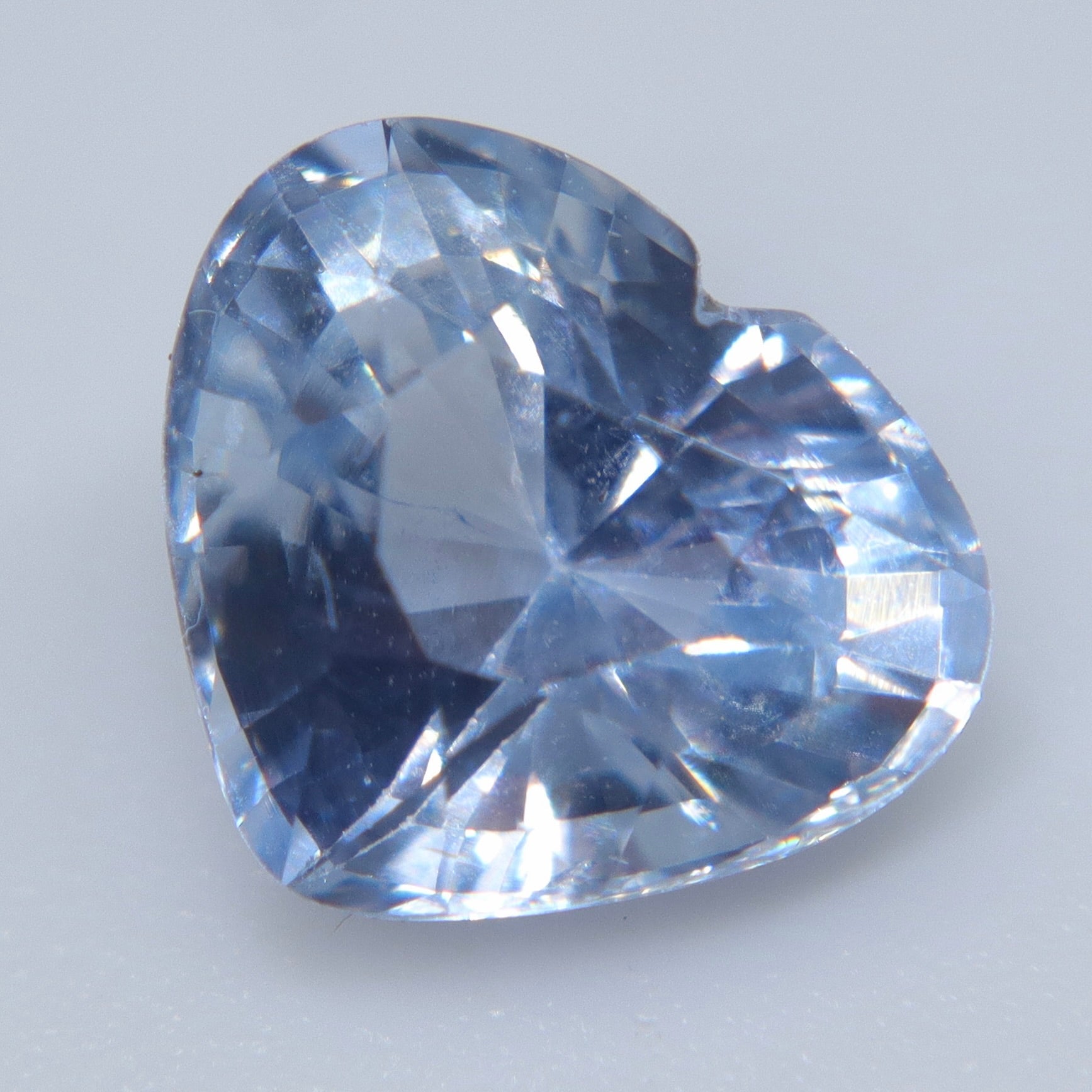 Natural Pale Blue Sapphire 2.06ct Heart Cut Unheated Ceylon Eye Clean Loose Sapphire - Sapphirepal