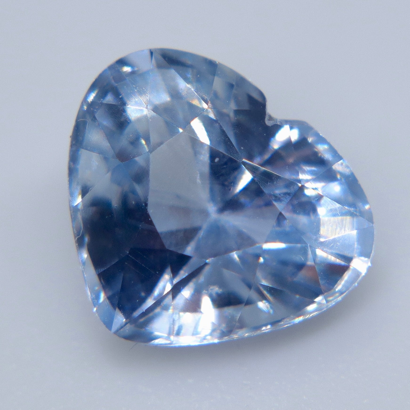 Natural Pale Blue Sapphire 2.06ct Heart Cut Unheated Ceylon Eye Clean Loose Sapphire - Sapphirepal