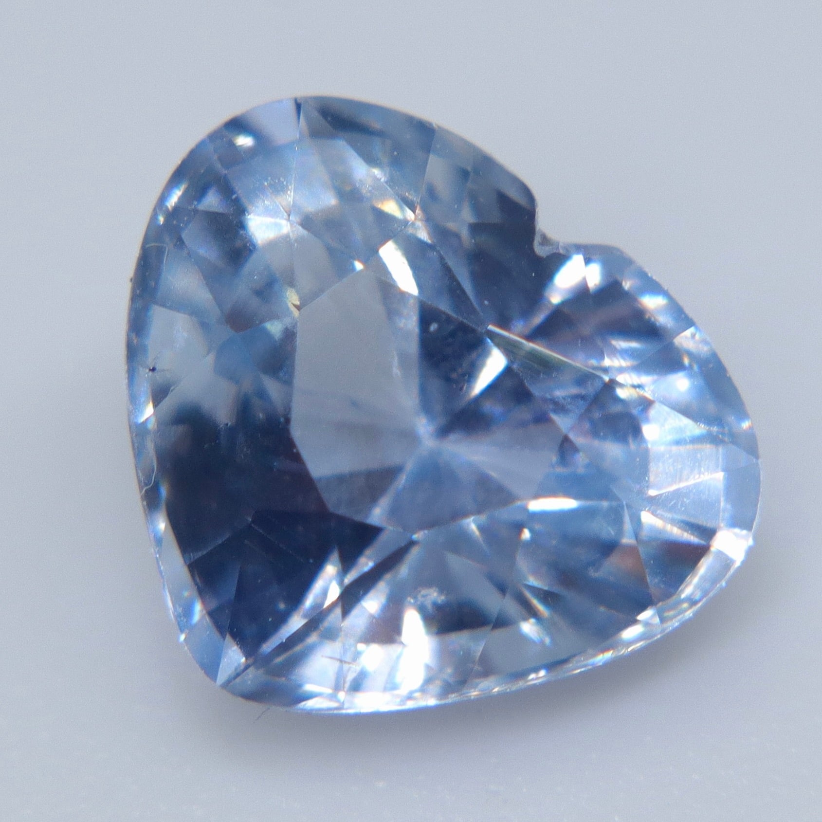 Natural Pale Blue Sapphire 2.06ct Heart Cut Unheated Ceylon Eye Clean Loose Sapphire - Sapphirepal