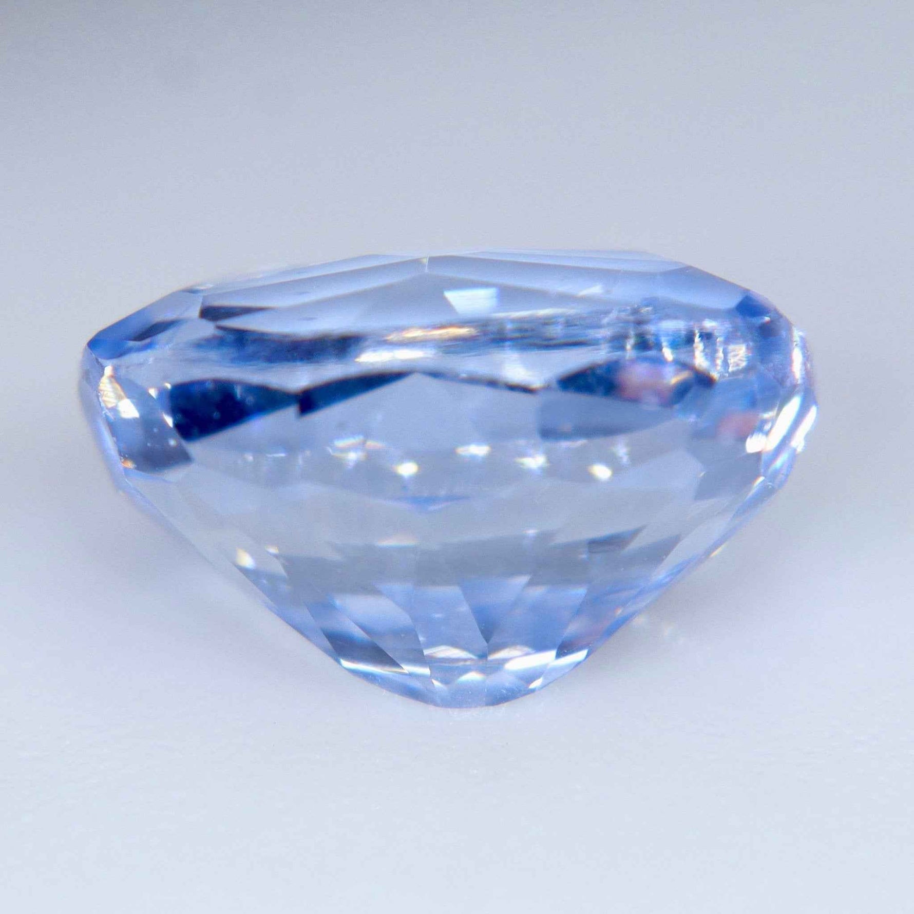 Natural Pale Blue Sapphire 3.04 Carat Cushion Cut Ceylon