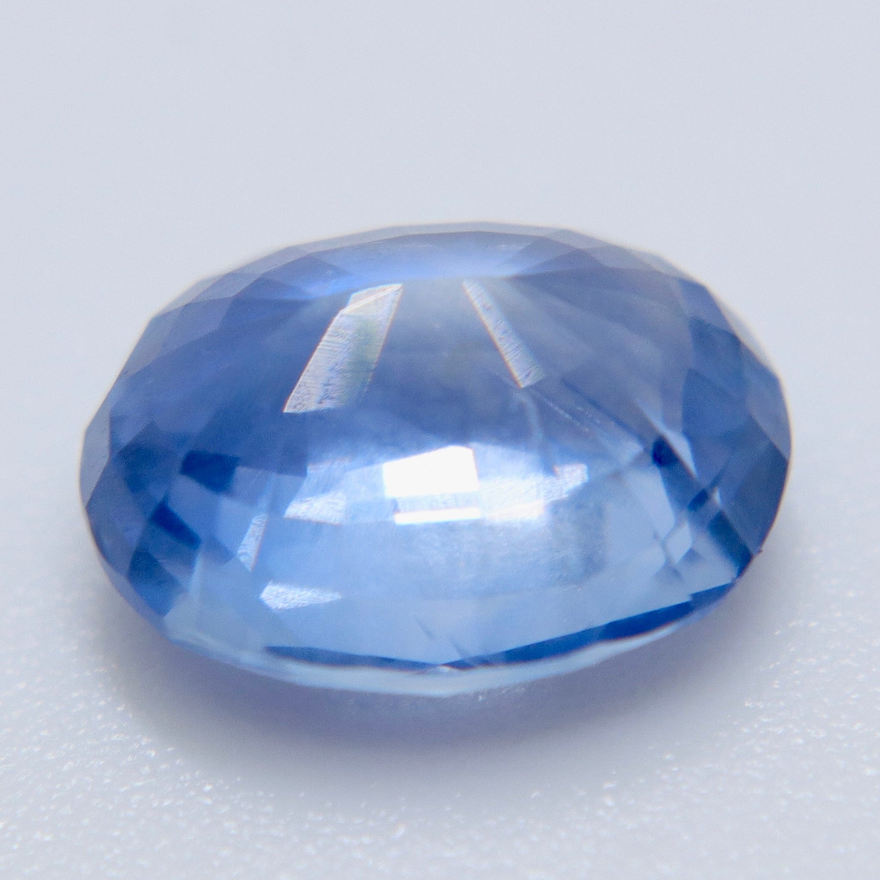 Natural Pale Blue Sapphire 3.06ct Oval Cut Unheated Certified Loose Gemstone - Sapphirepal