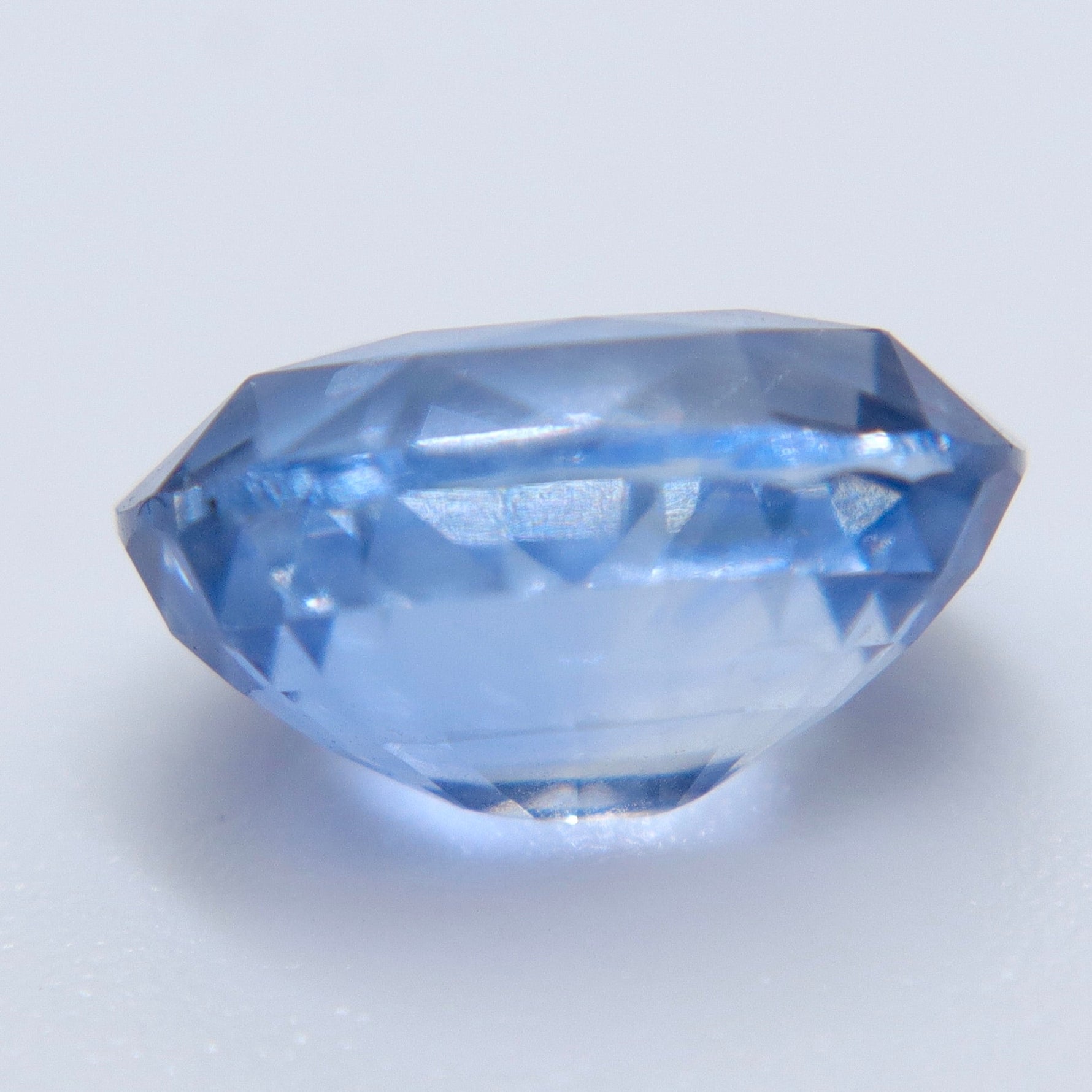 Natural Pale Blue Sapphire 3.06ct Oval Cut Unheated Certified Loose Gemstone - Sapphirepal