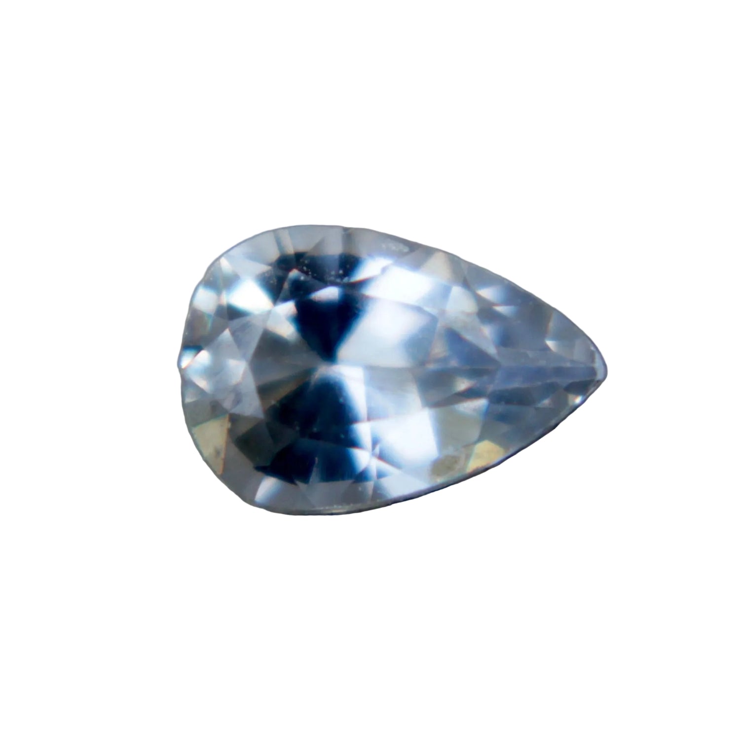 Natural pale blue sapphire pear cut 0.38 carat loose gemstone