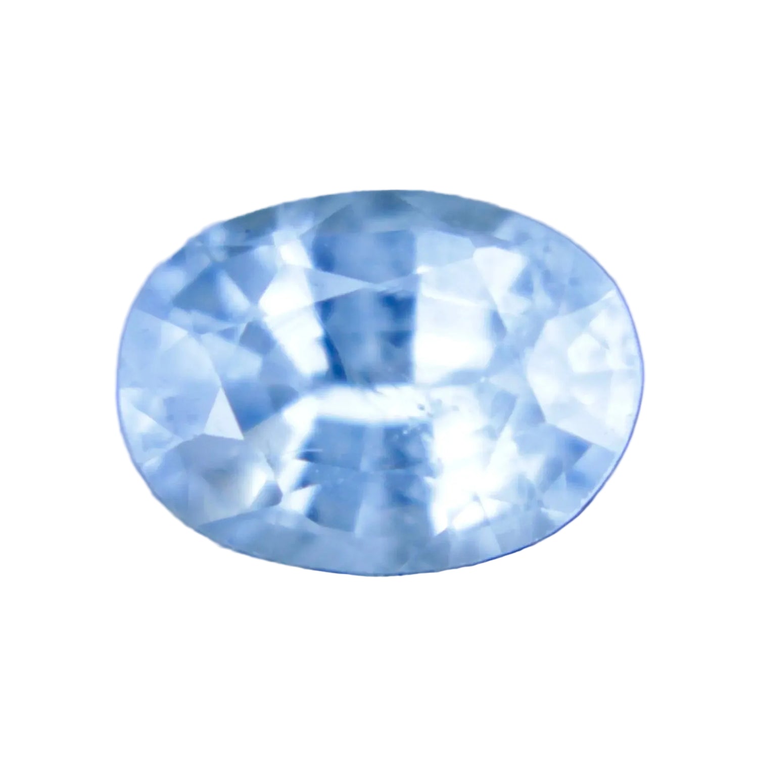 Natural pale blue sapphire 0.95ct oval cut Ceylon gemstone for engagement rings