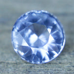 Faceted round cut pale blue sapphire 1.12ct earth mined gemstone