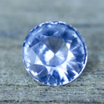 Authentic Ceylon sapphire round cut pale blue gemstone with certification