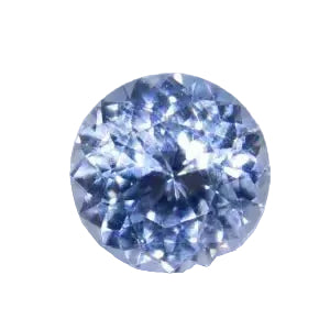 1.10ct natural pale blue sapphire round cut loose gemstone from Ceylon