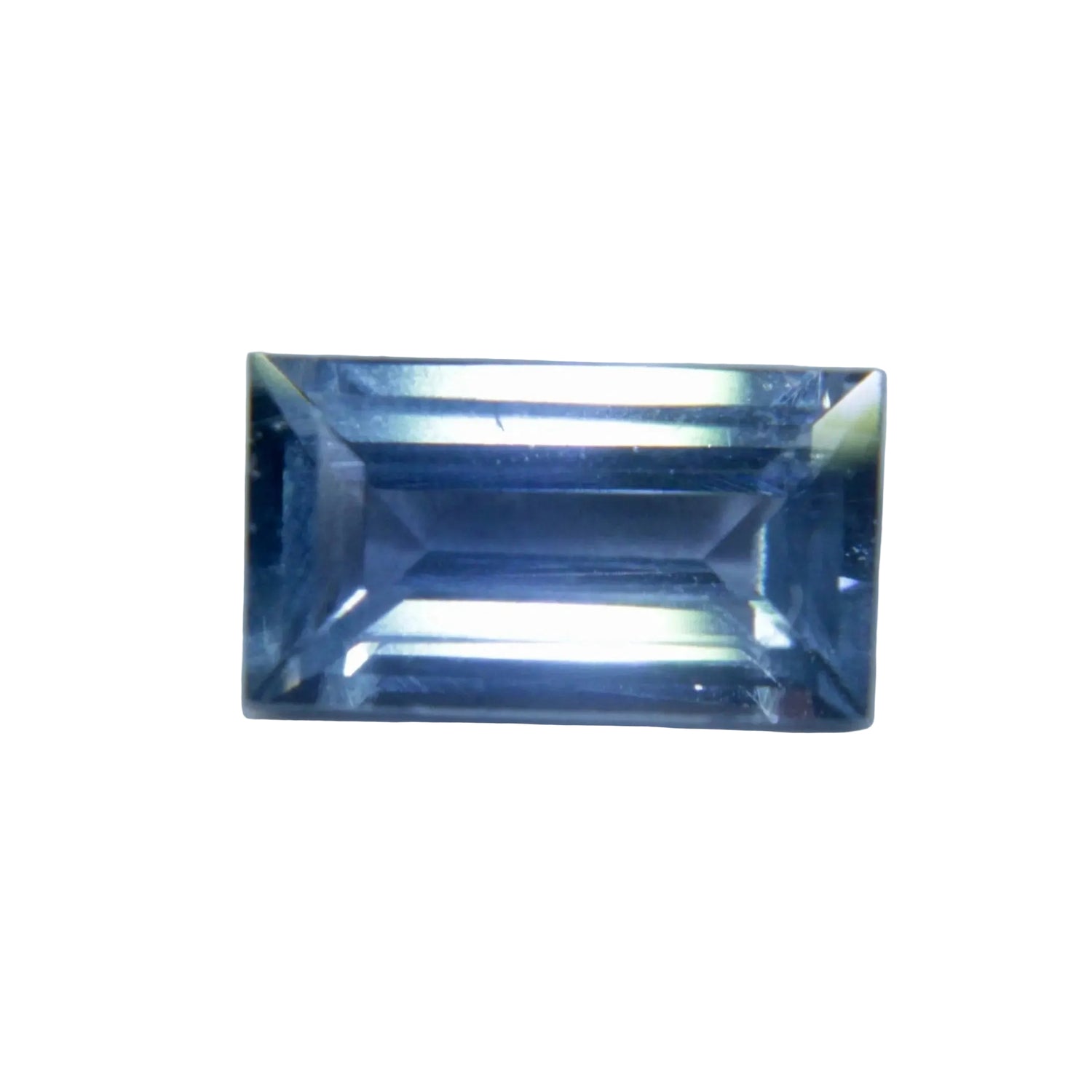 Natural pale blue sapphire baguette cut 0.79 carat unheated Ceylon loose gemstone