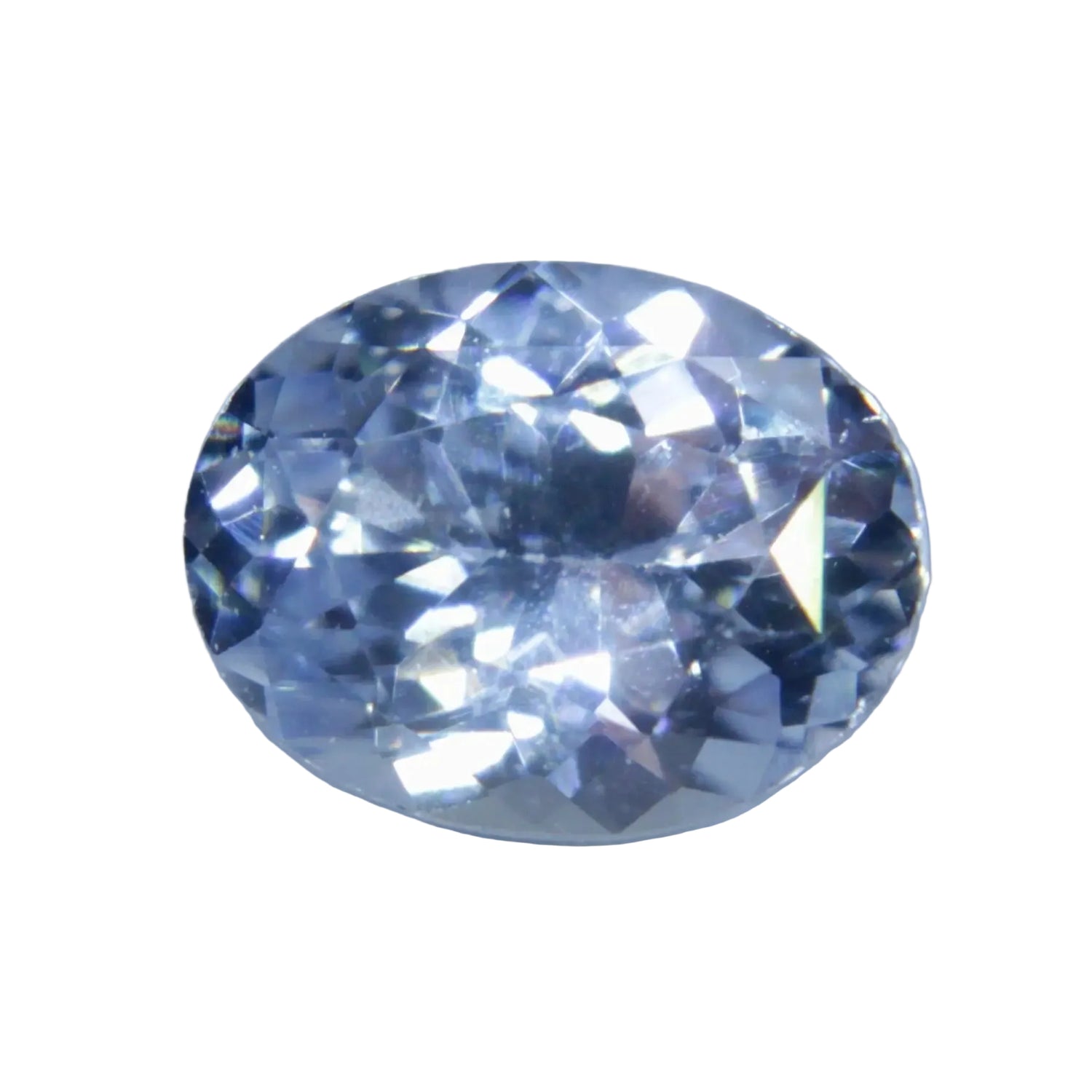 Natural pale blue sapphire 0.85 carat oval cut Ceylon gemstone