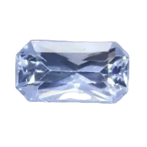 1.35ct natural pale blue sapphire emerald cut VS Ceylon loose gemstone