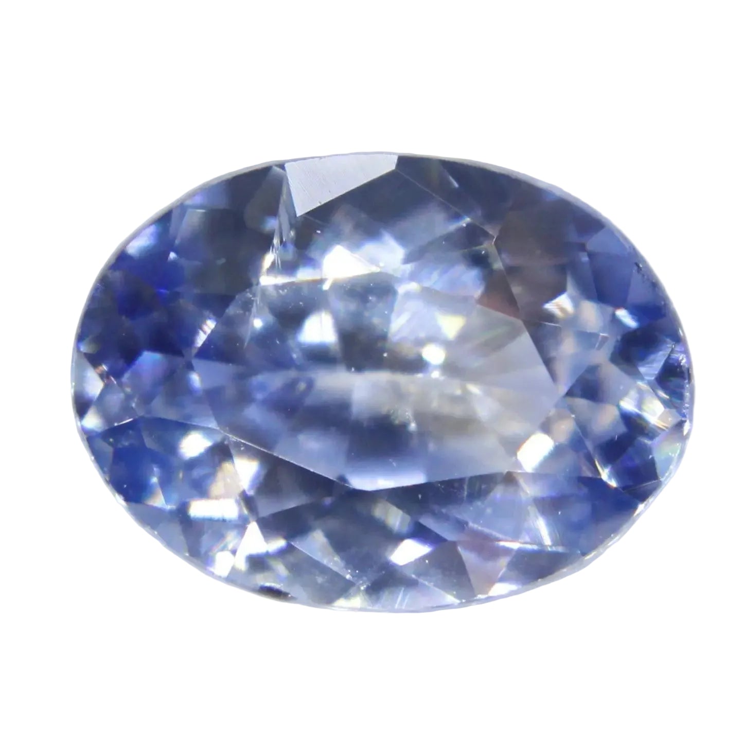 Natural pale blue sapphire 0.70 carat oval cut Ceylon unheated loose gemstone VS clarity