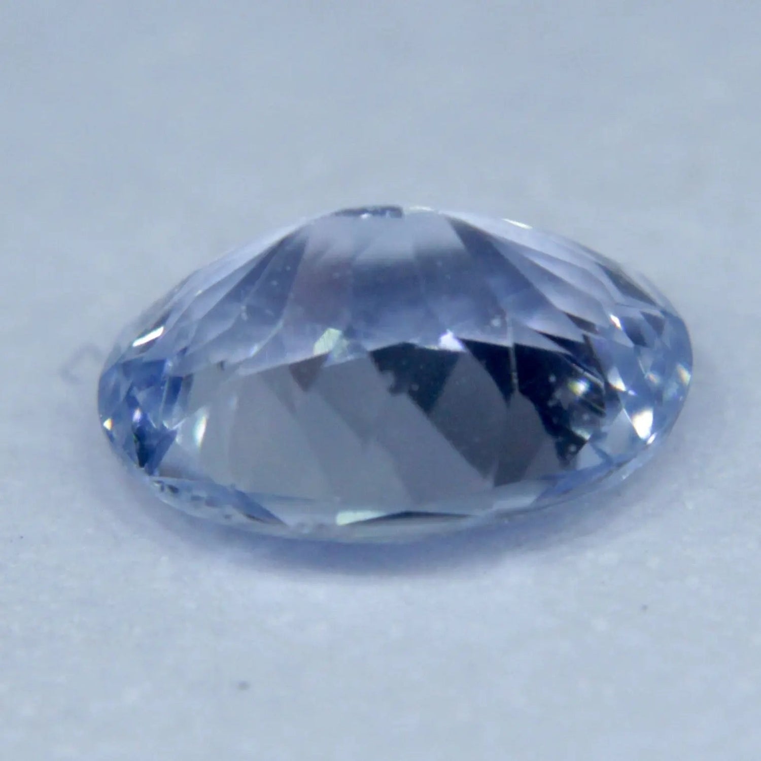Oval cut pale blue sapphire loose gemstone VS clarity