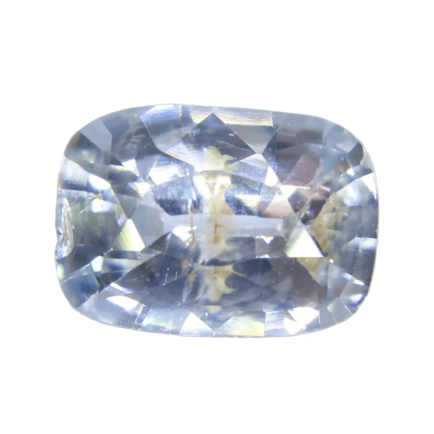 1.74 carat natural pale blue sapphire cushion cut unheated Ceylon loose gemstone