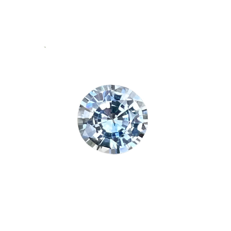 Natural Pale Blue Sapphire Round Cut 1.35 Carat from Ceylon, VS Clarity, No Heat Treatments
