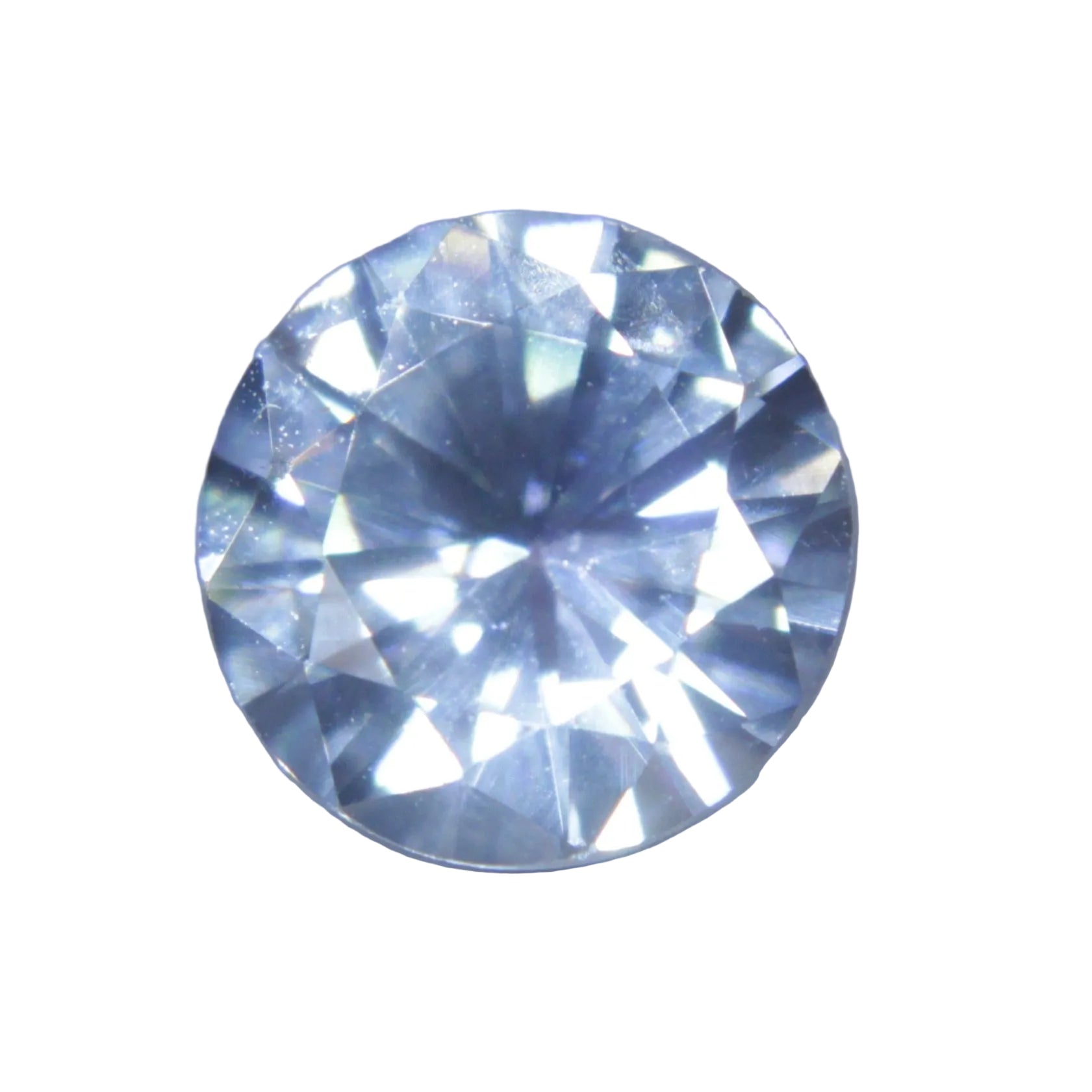 Natural pale blue sapphire 0.95 carat round cut VVS Ceylon loose gemstone