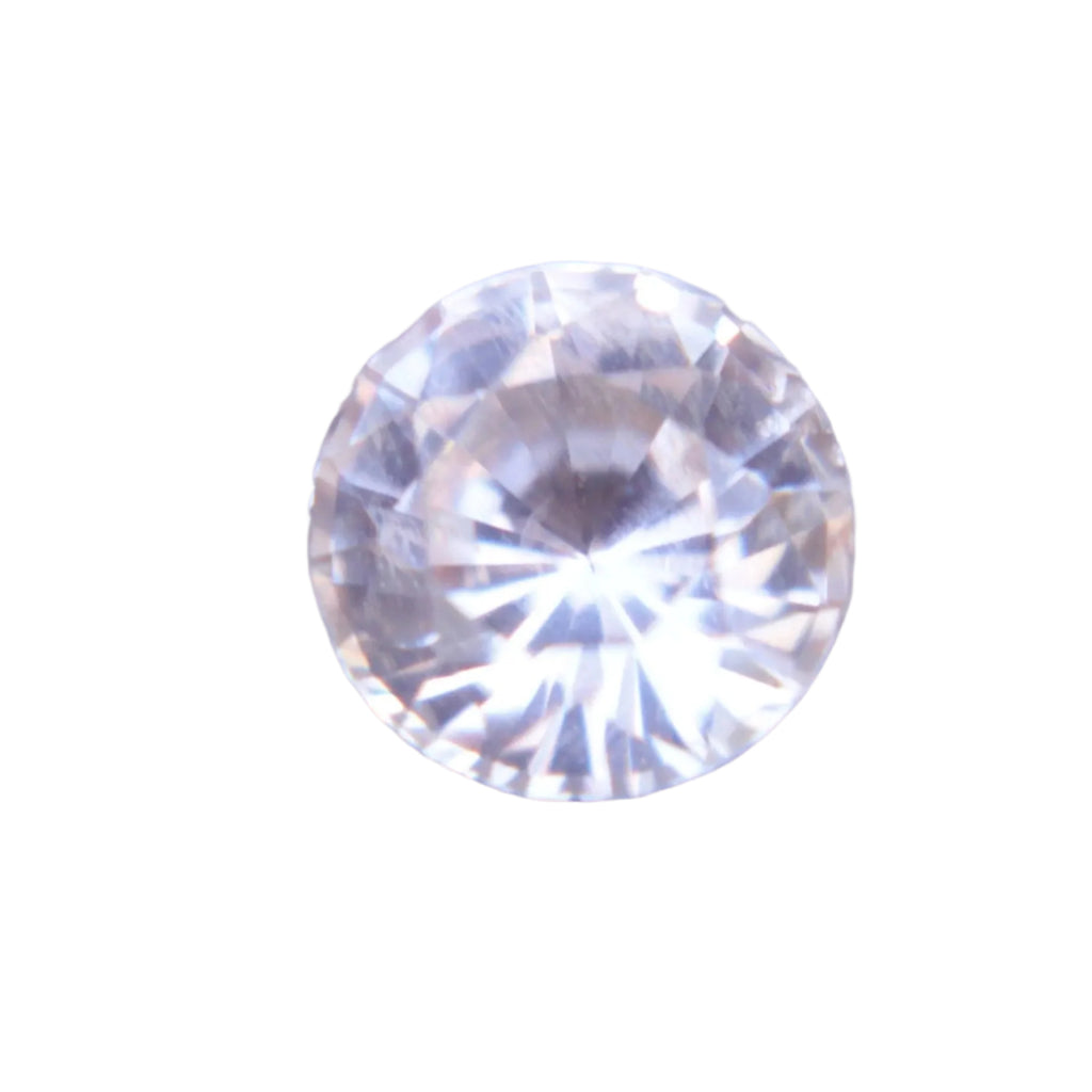 Natural Pale Pink-Orange Sapphire – 1.13 Carat Round Cut | Unheated Ceylon Gemstone