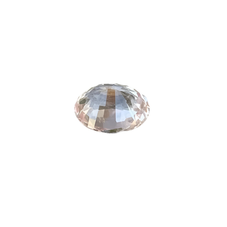 Natural Ceylon sapphire 7.10×5.90×4.00 mm, peachy-pink oval precision cut gemstone