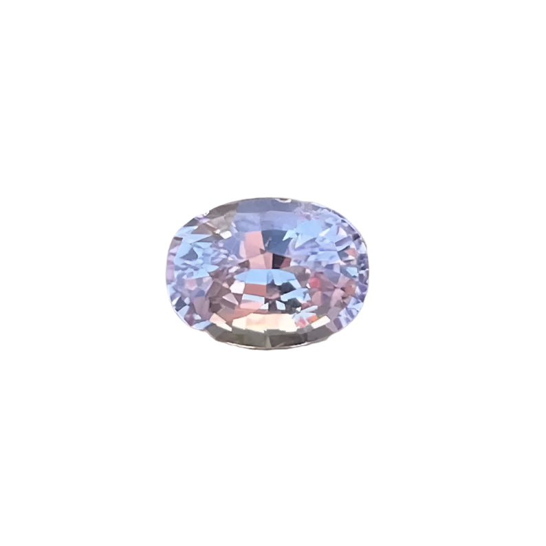Pale pink-purple sapphire 0.96ct oval, VS clarity, unheated untreated Ceylon — Sapphire Pal